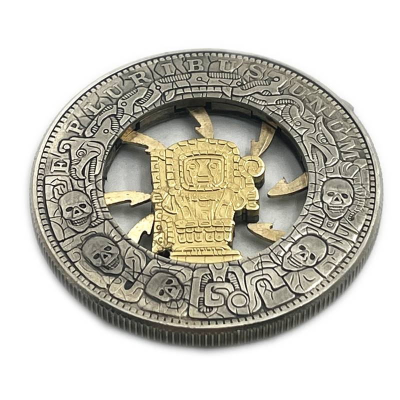 USA Movable Mechanical Coin 'Trap Coin' Roman Booteen Coin Hobo Nickel Morgan Dollar Amazing Art Collectible Creative Gift Handmade Commemoration Coin