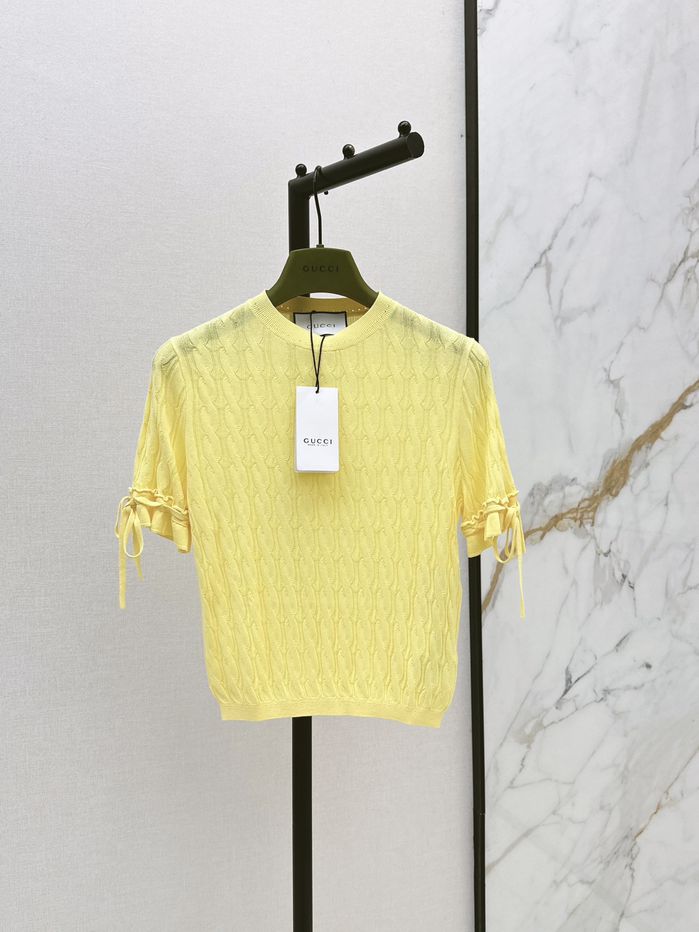 Guc New Cable Knit Short-Sleeve Top