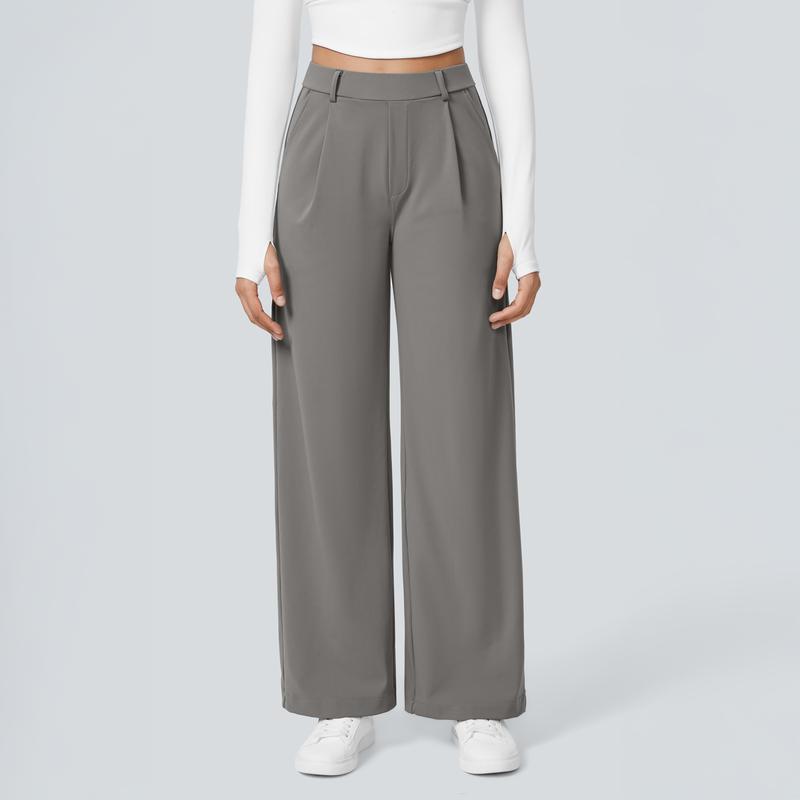 🏆2026 New Style 70% OFF💝Women's High Waisted Straight Leg Work Trousers with Side Pockets -✨Smart & Casual Look for Office and Beyond
