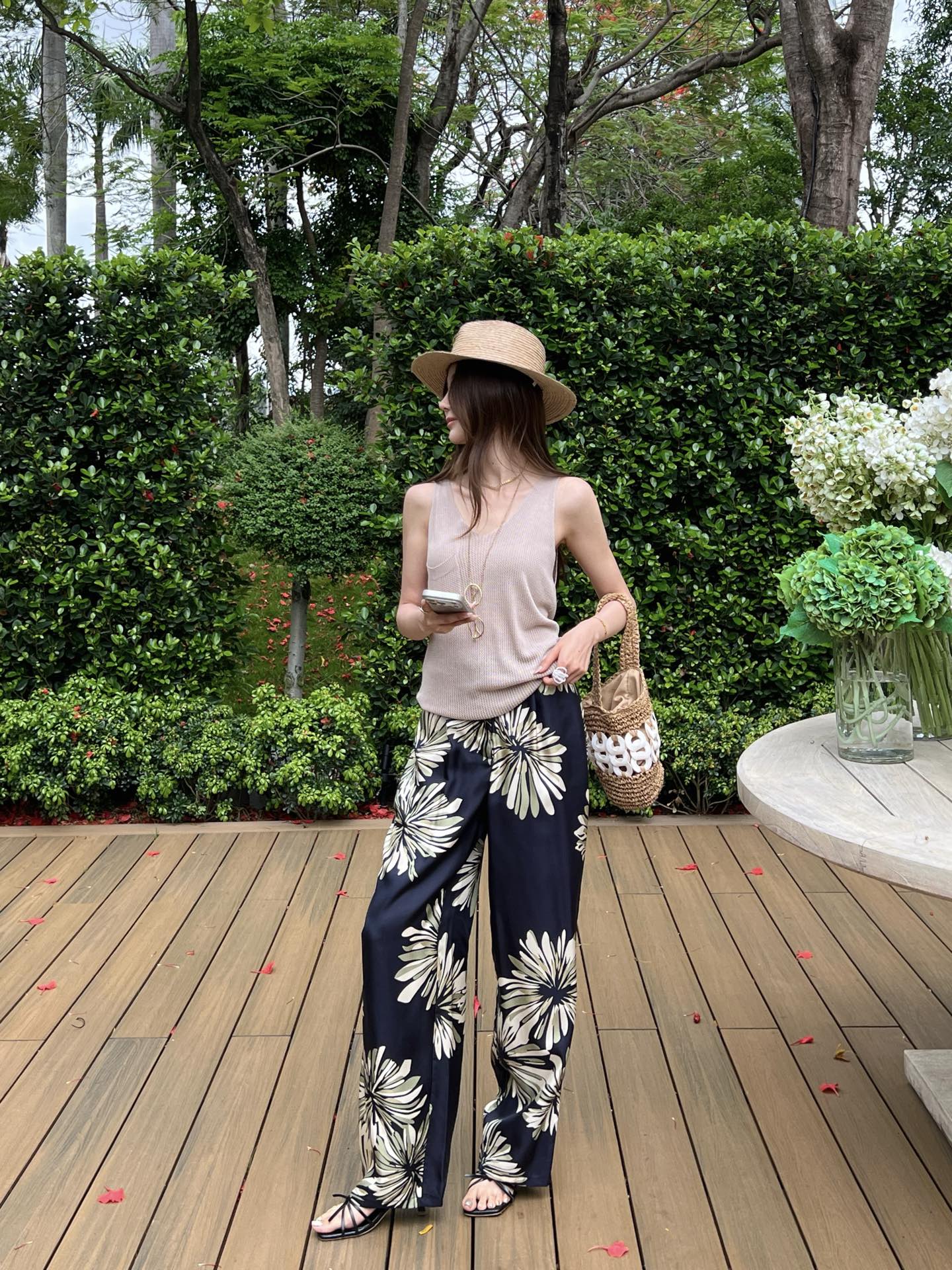 Brun New Silk wide-leg pants