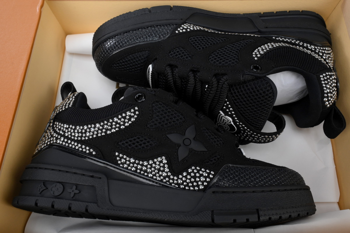 Pkkicks God Batch Louis Vuitton Skate Trainer Black Swarovski Monogran 1ABMHV