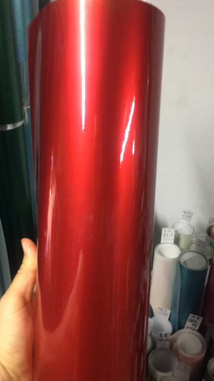 PET Car Wrap:  Glossy candy red 7m x 1.5m