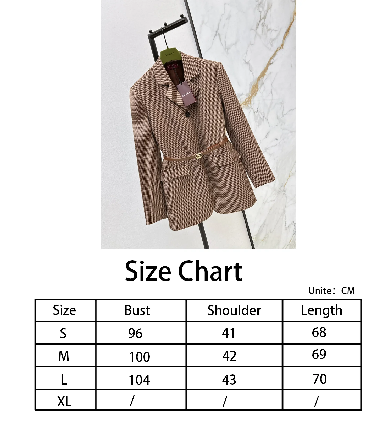 Guc NEW houndstooth blazer