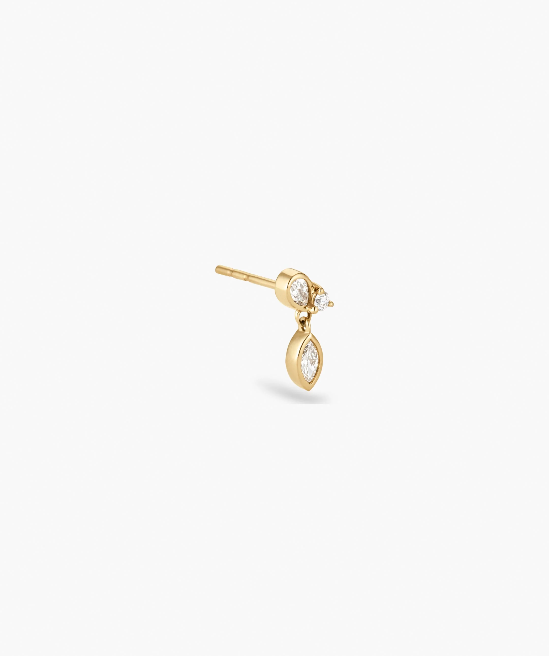 Single Lab Grown Diamond Drop Stud