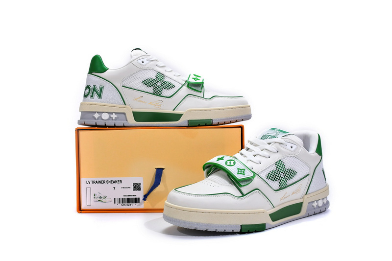 Pkkicks God Batch LOUIS VUITTON Trainer White Green 1A98UX