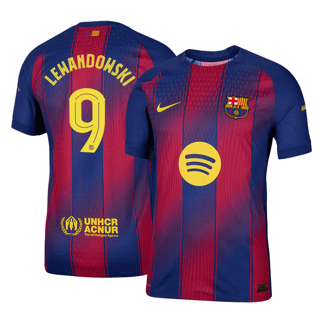 LEWANDOWSKI #9 Barcelona Home Player Version Soccer Jersey 2025/26 - UCL
