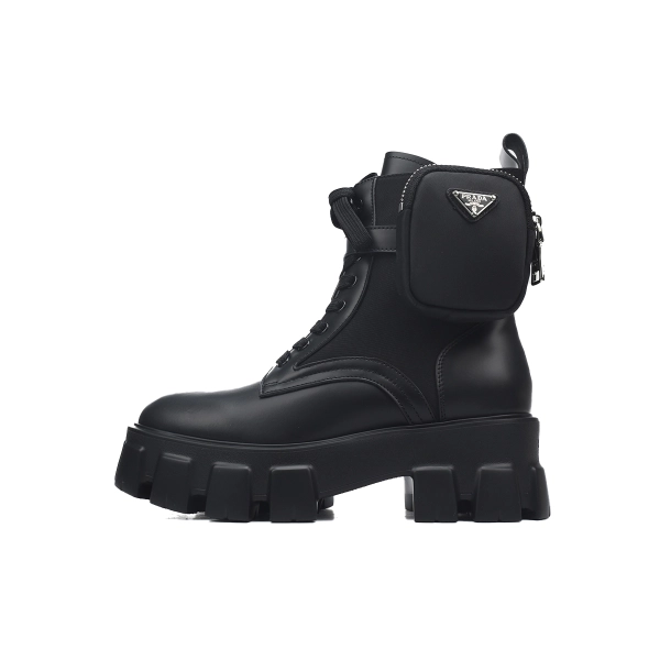 Prada Monolith thick soled Martin boots black