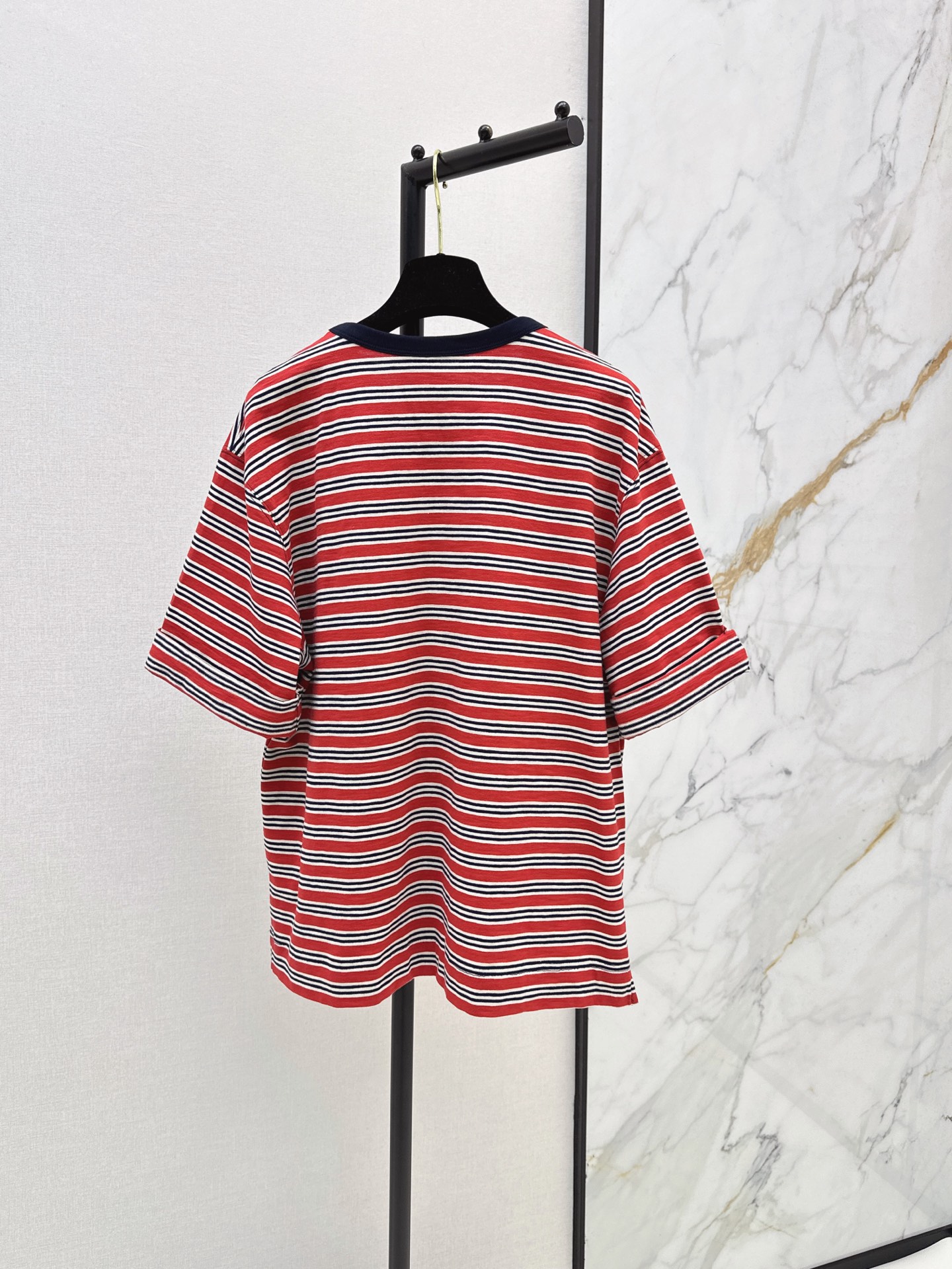 Chan New Retro striped rolled-edge T-shirt