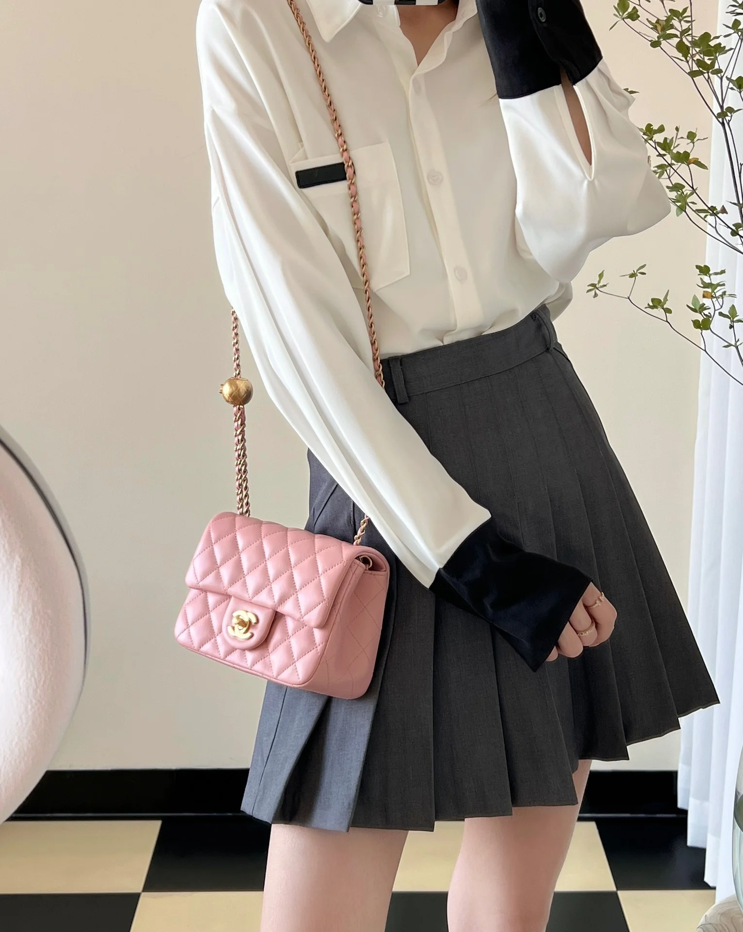 Chan New 23k Gold  Chain  Bag