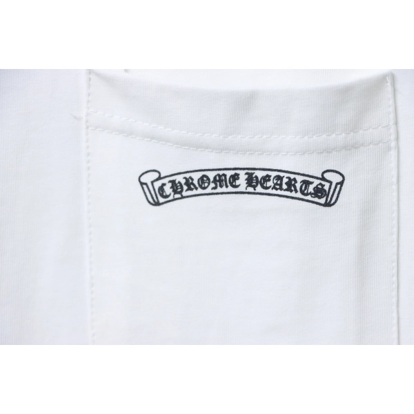 Chrome Hearts Fleur Cross Long Sleeve T-Shirt White
