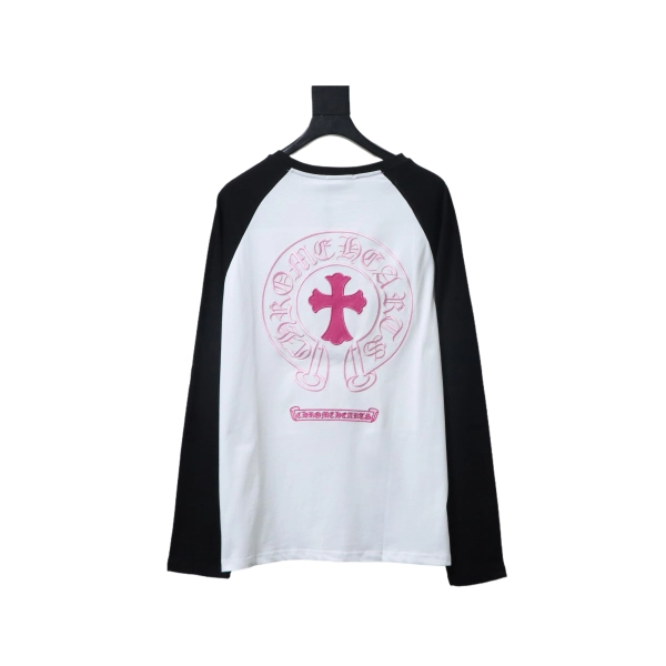 Chrome Hearts  Black and White Patchwork Pink Embroidered Horse Hooves 25FW