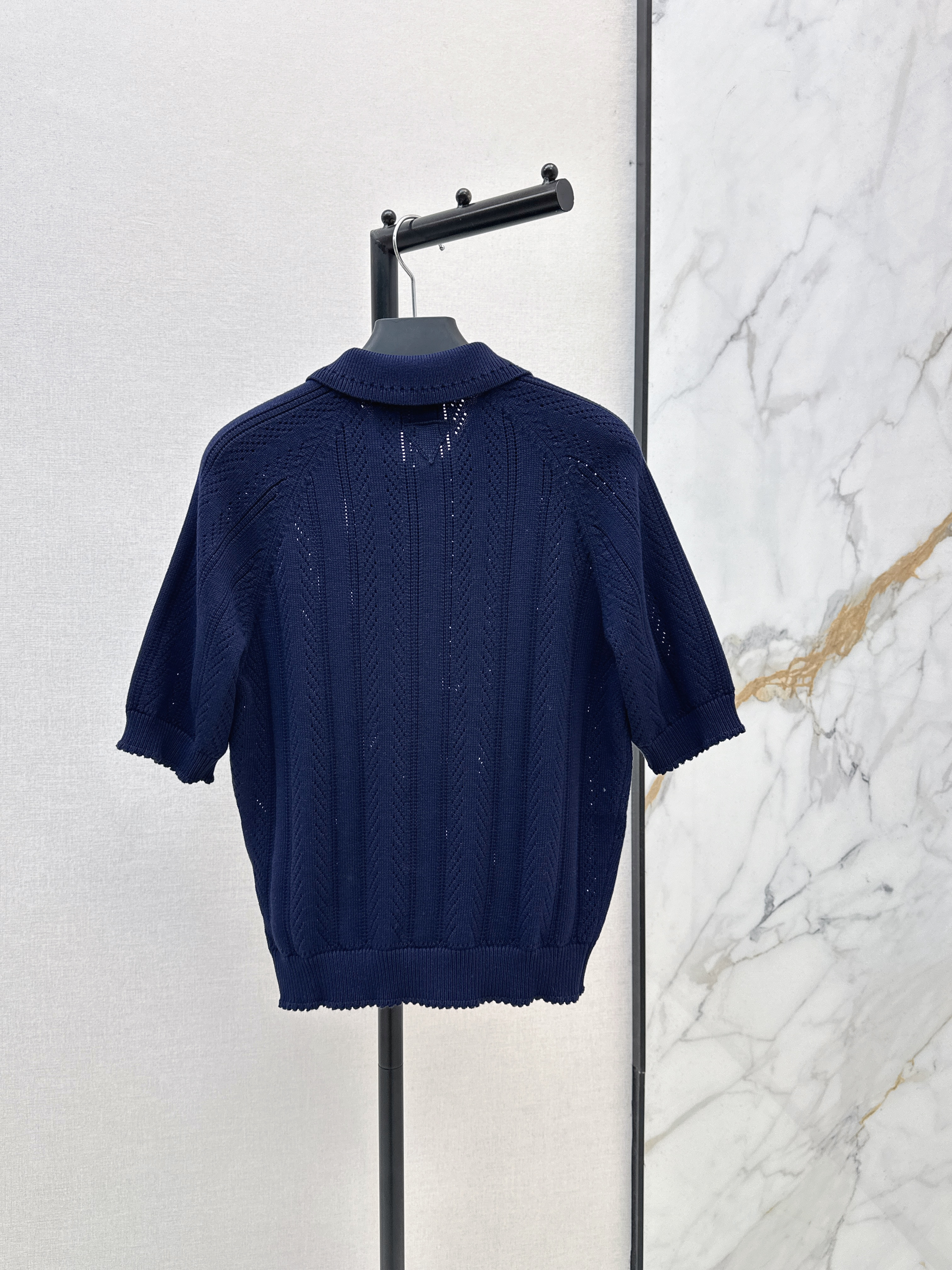 Pra New Hollow-out polo knitwear