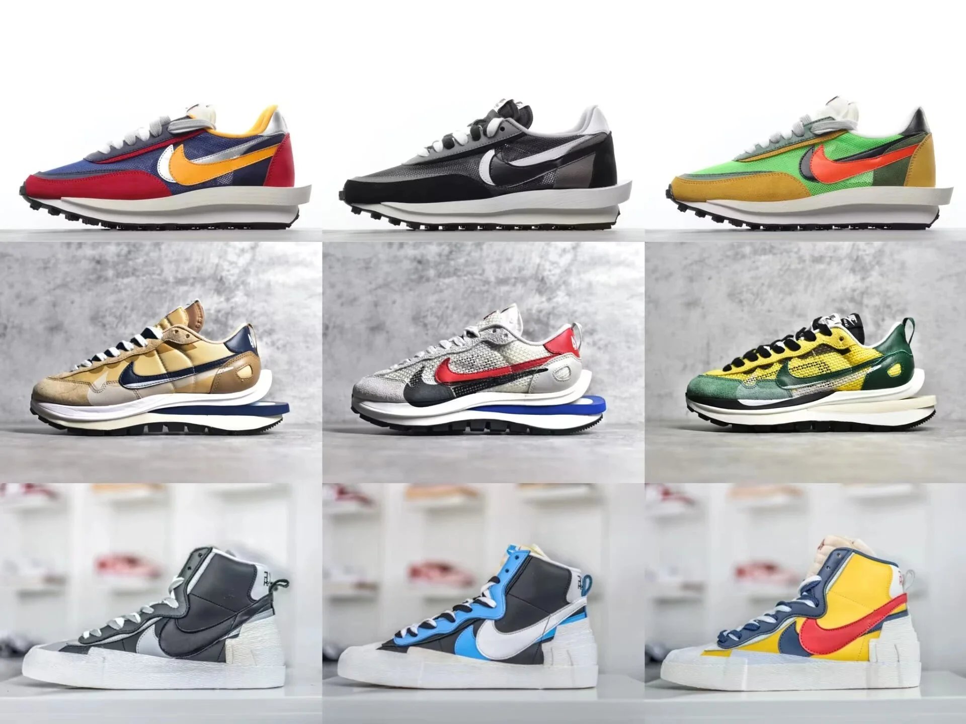 Assorted Color Nike x sacai Deconstructed Sneaker Pack