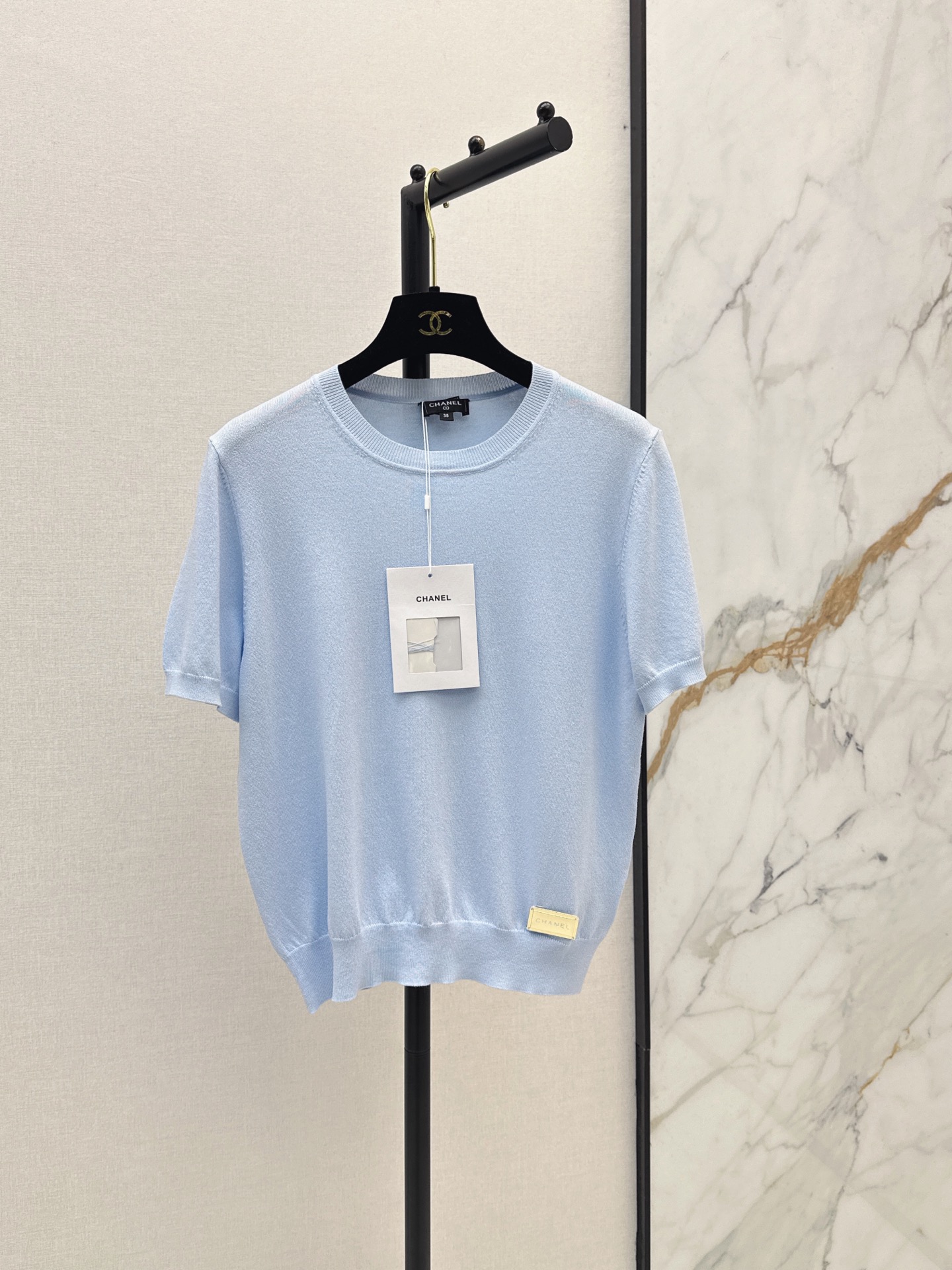 Chan New short sleeve knitwear