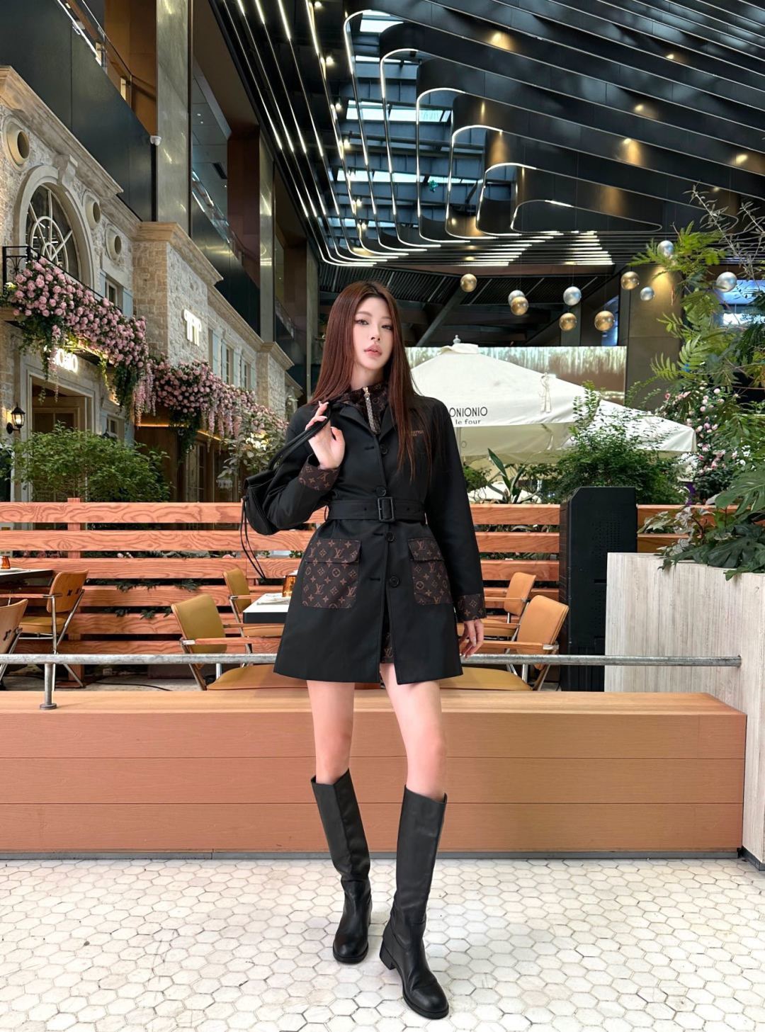 Louis New Faux two-piece trench coat