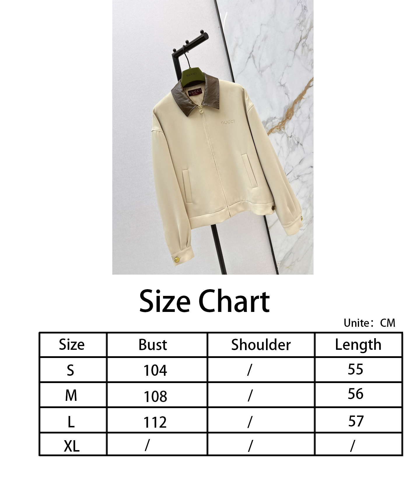 Guc NEW leather lapel jacket