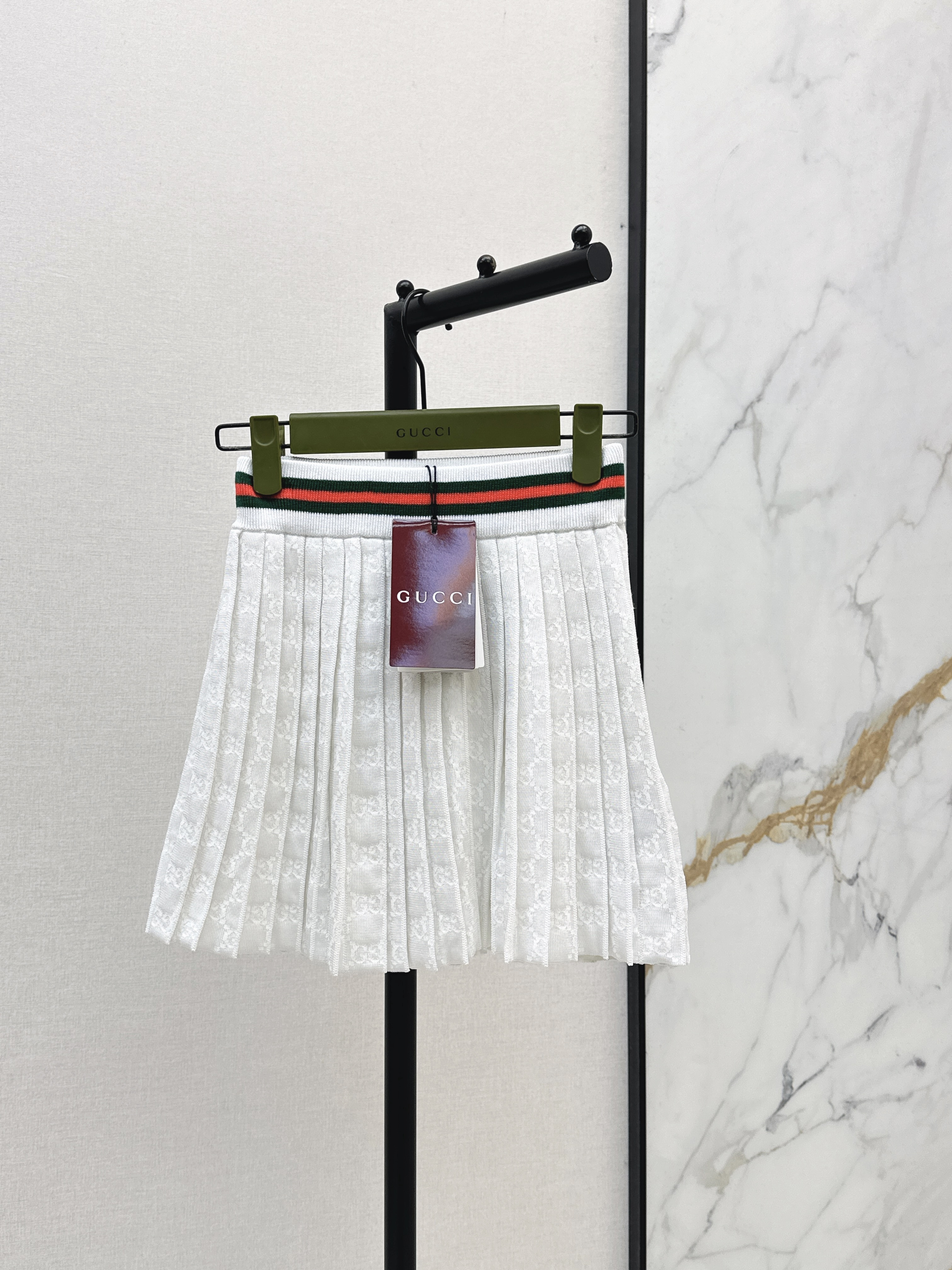 Guc New Jacquard Pleated Skirt