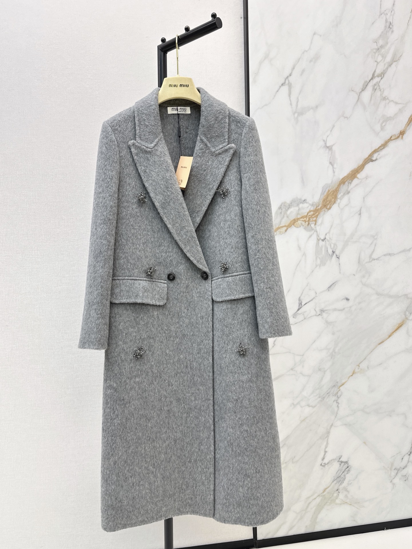 Miu New Long coat with a suit collar