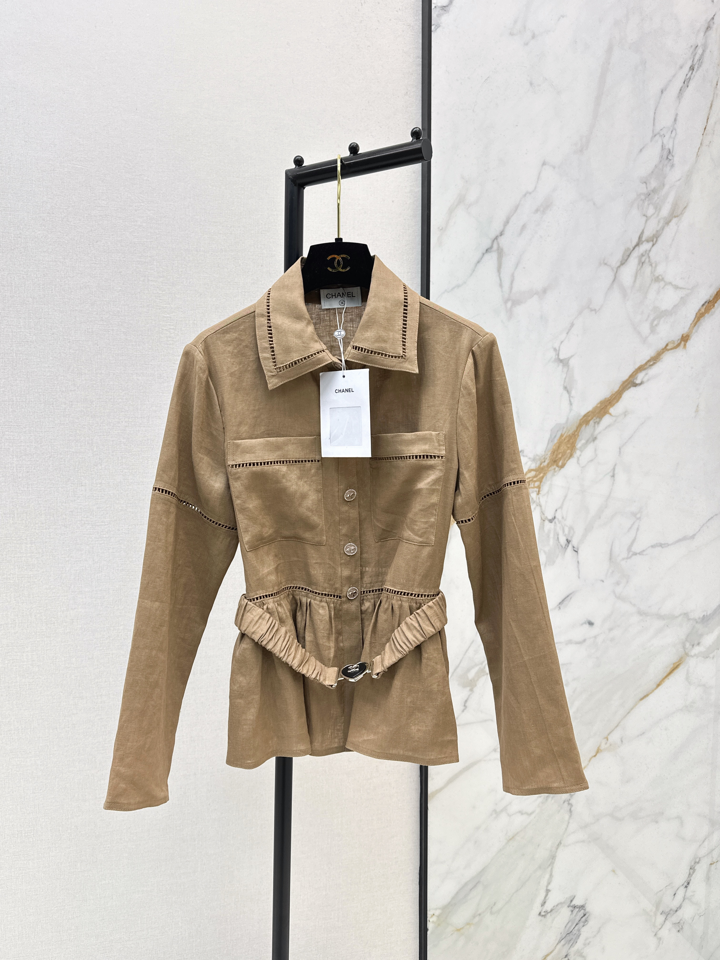 Chan New belted shirt