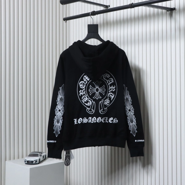 Chrome Hearts  Cuffs Sanskrit Printed Zipper Jacket Black
