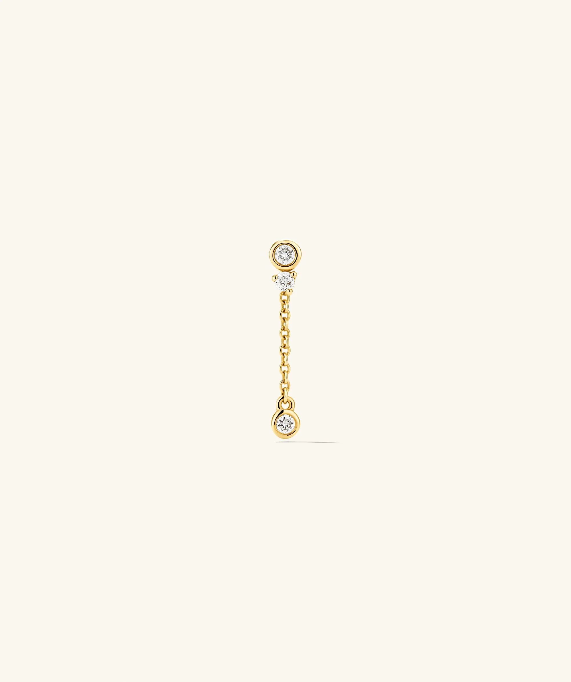 Single Celeste Lab Grown Diamond Chain Stud