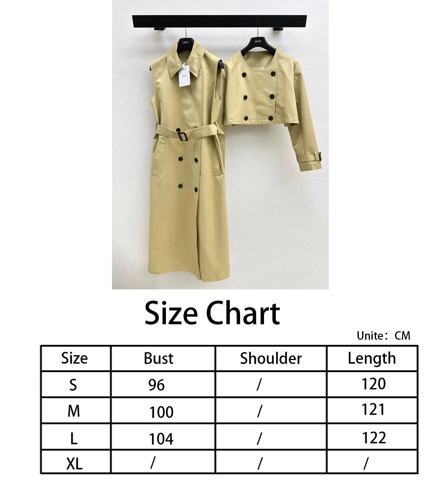 CD NEW detachable trench coats