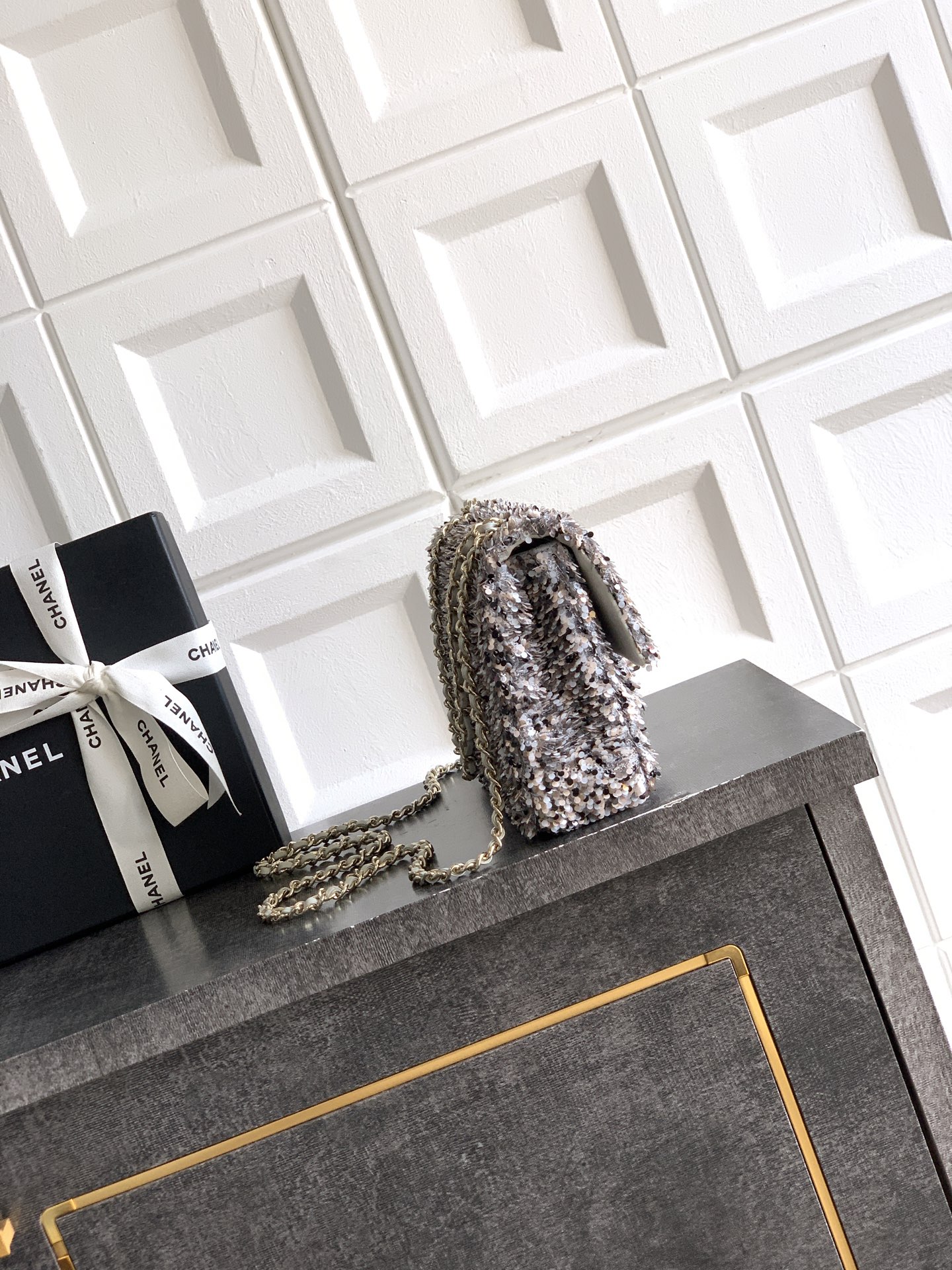 Chan New Sequin Beaded Bag
