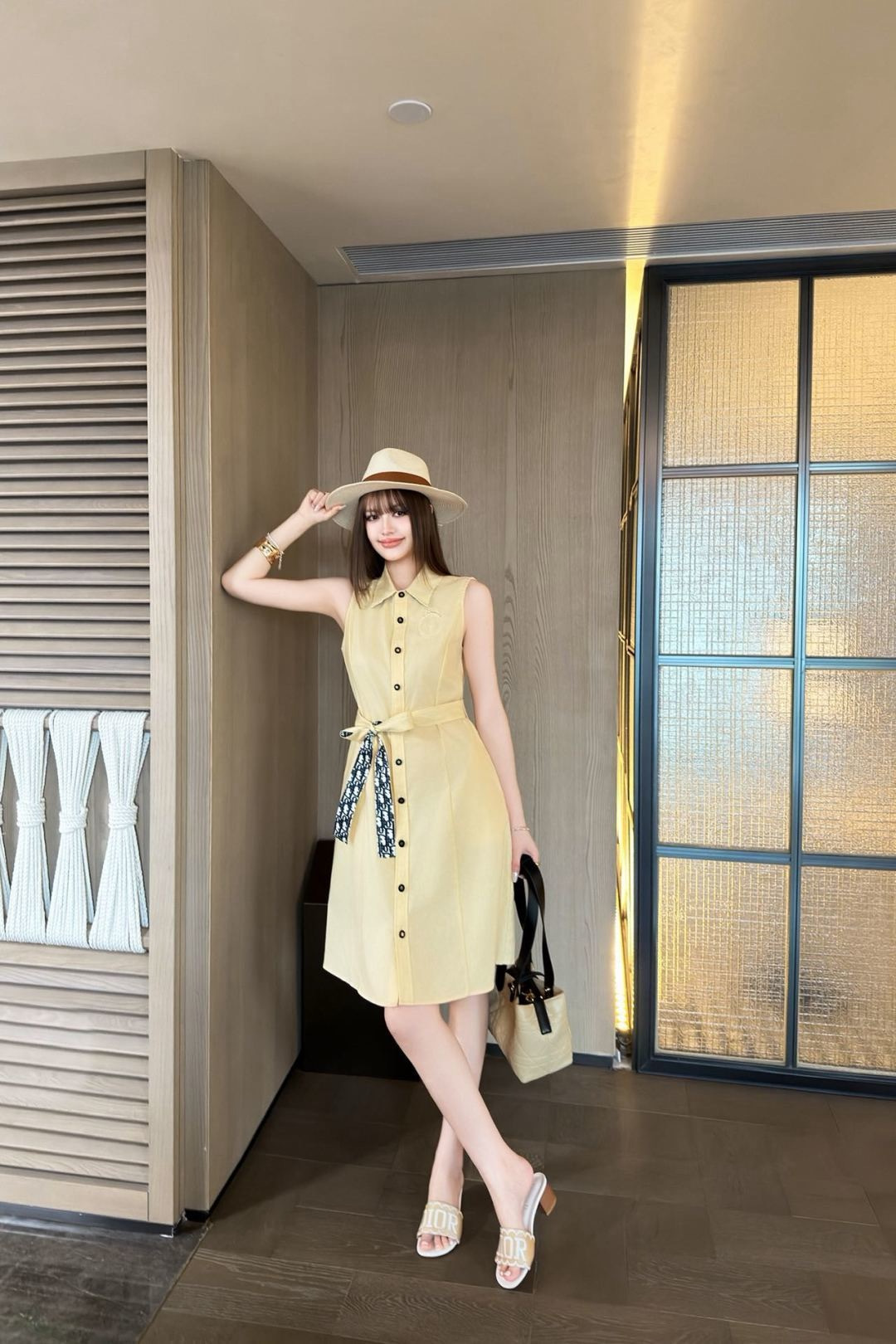 CD New Sleeveless Embroidered Dress