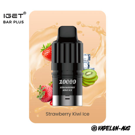 IGET BAR PLUS S3 POD 10000 Puffs - Strawberry Kiwi lce