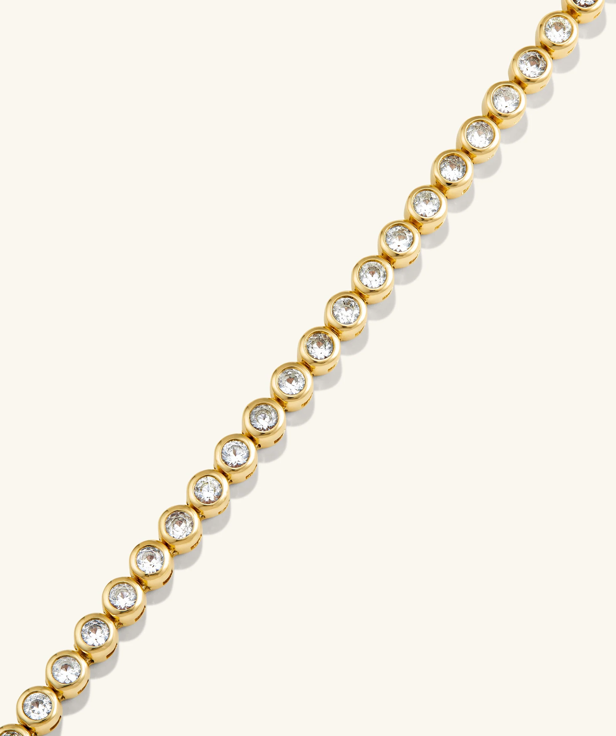 Zadie Bezel Lab Grown Sapphire Tennis Necklace