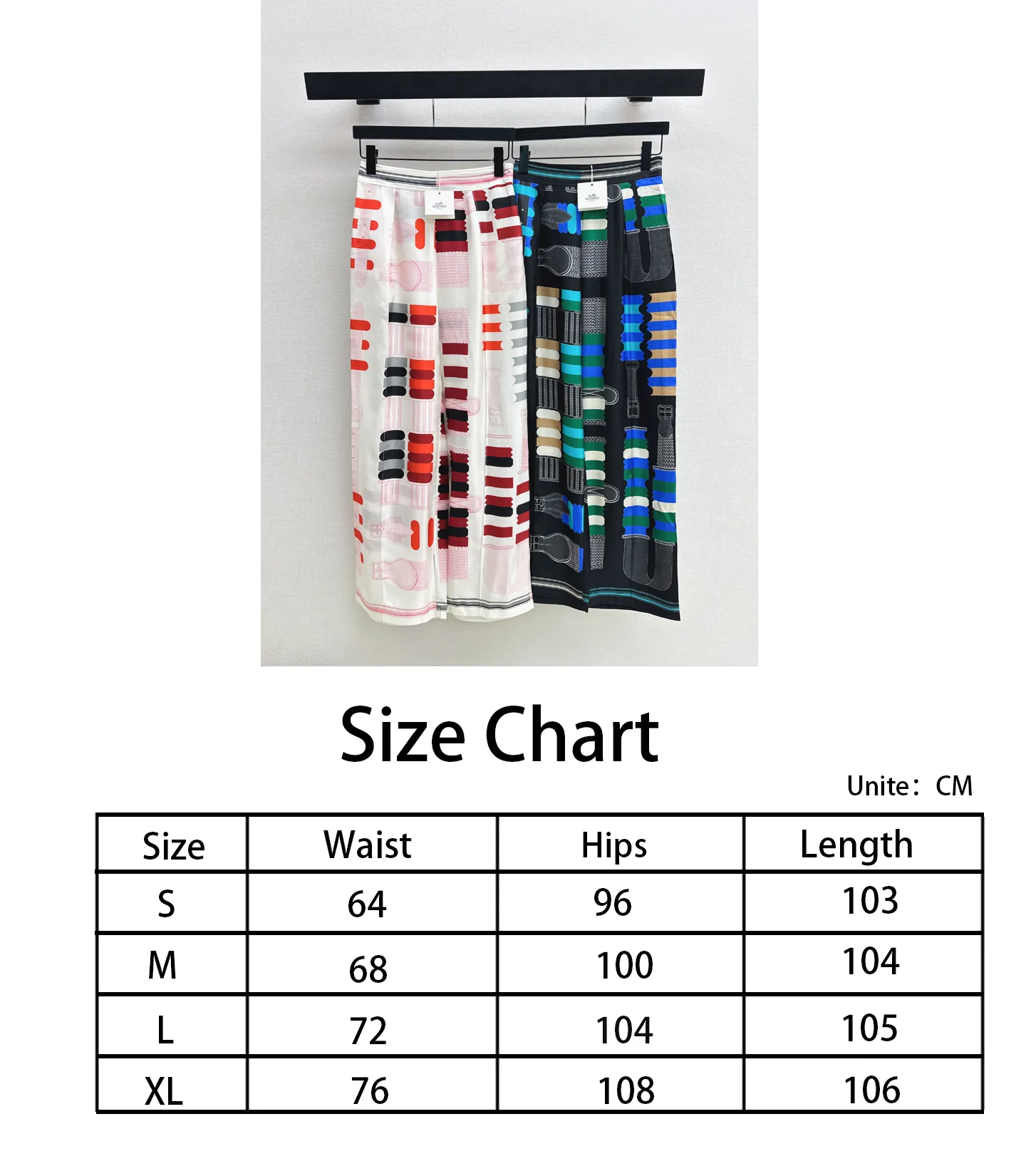 Herm NEW print silk wide-leg pants