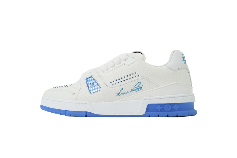 Pkkicks God Batch Louis Vuitton Sneakers White Blue (NFC)