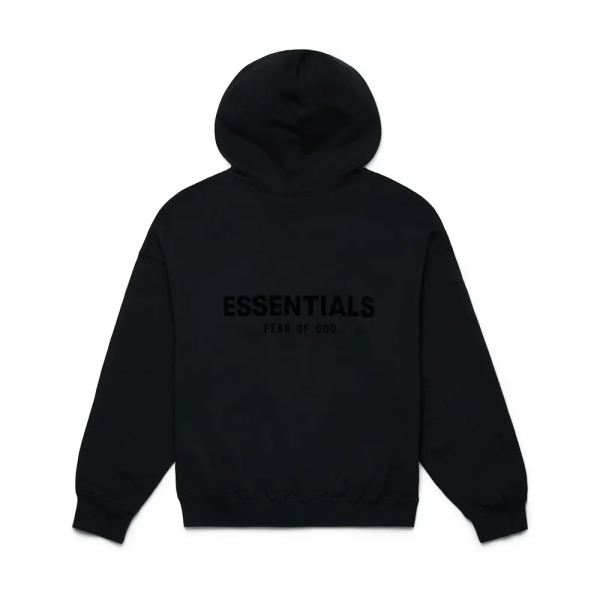 Fear of God Essentials Pullover Chest Logo Hoodie Stretch LimoBlack FW22