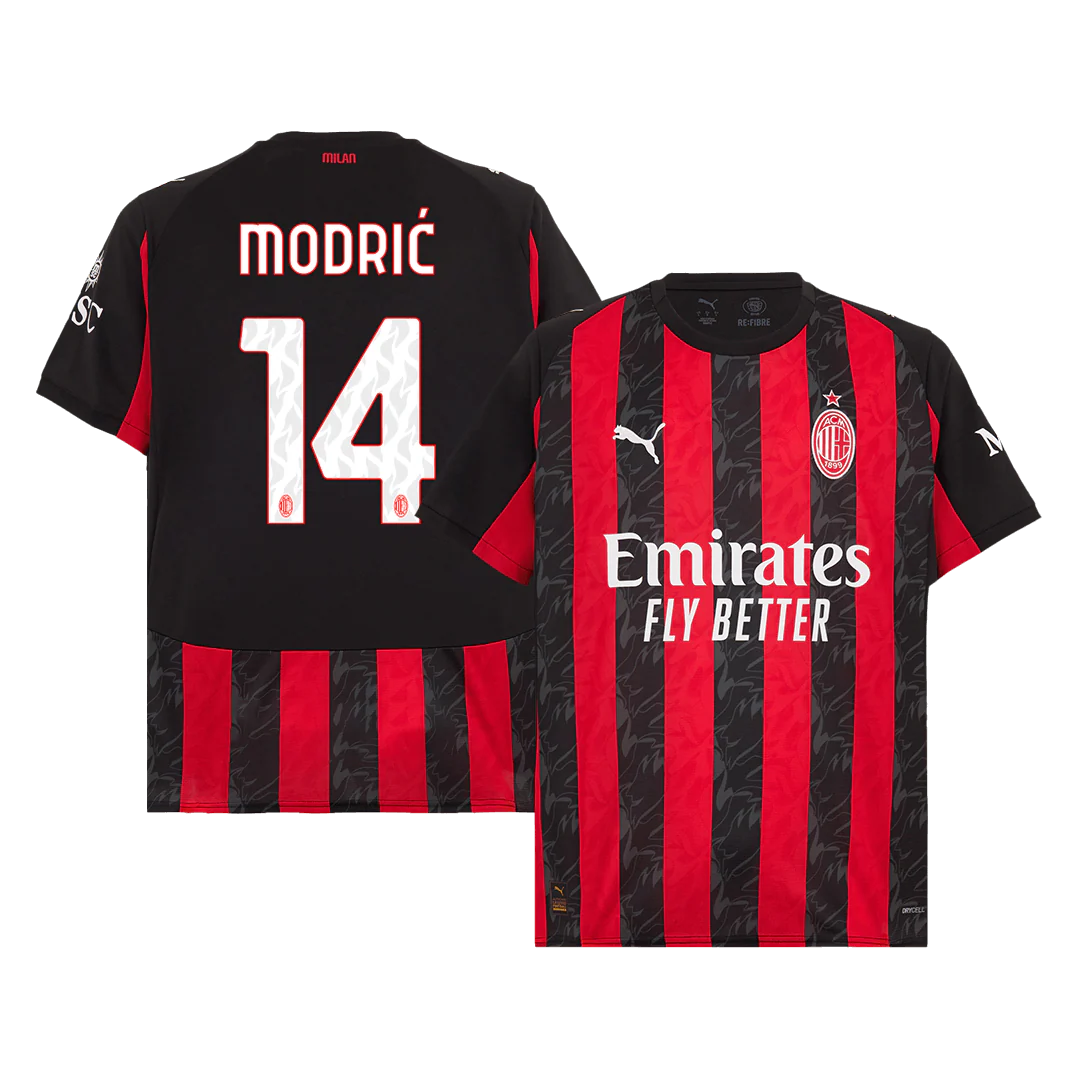 MODRIĆ #14 AC Milan Home Soccer Jersey 2025/26