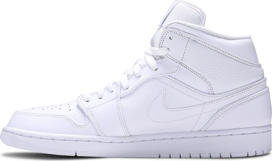 Air Jordan 1 Mid 'Triple White' 554724-109