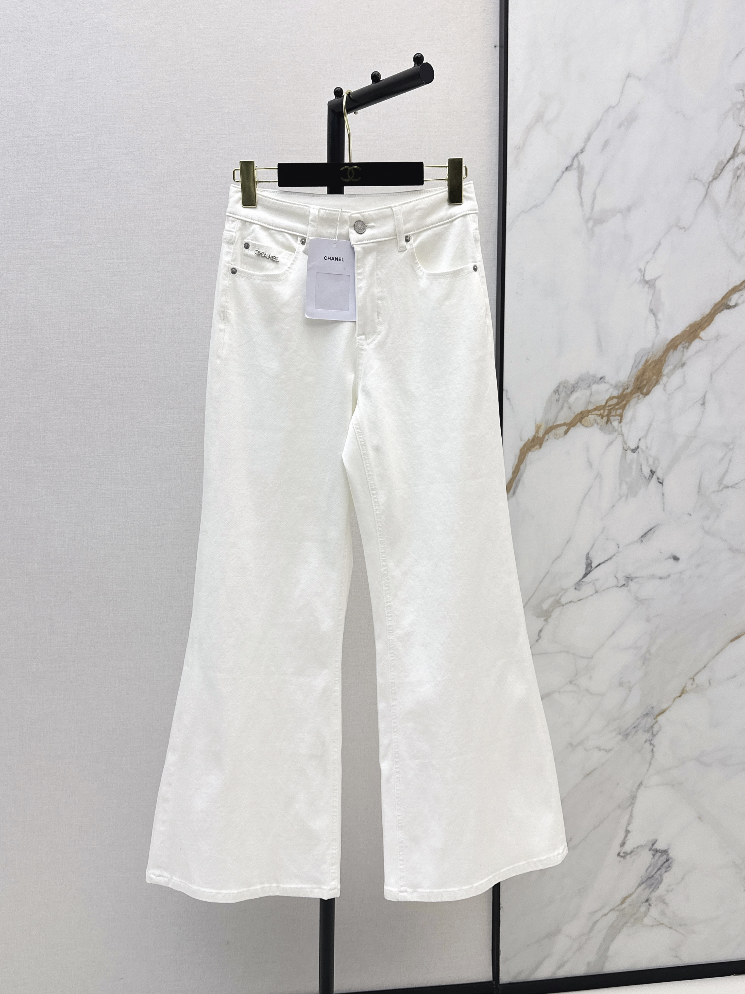 Chan New high-waist wide-leg jeans