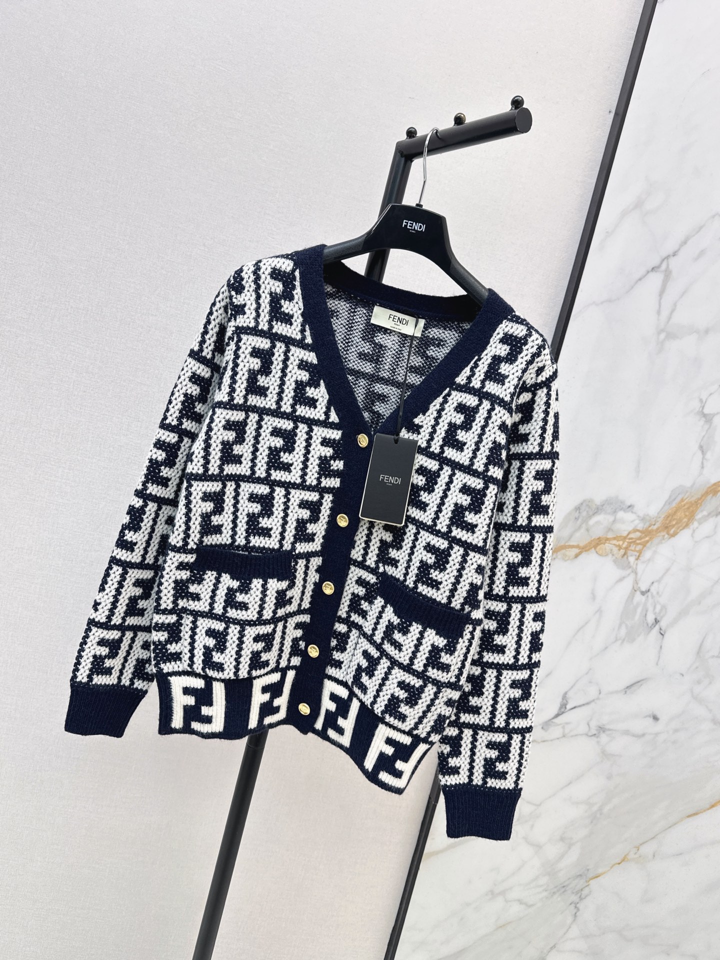 Fend New jacquard cardigan