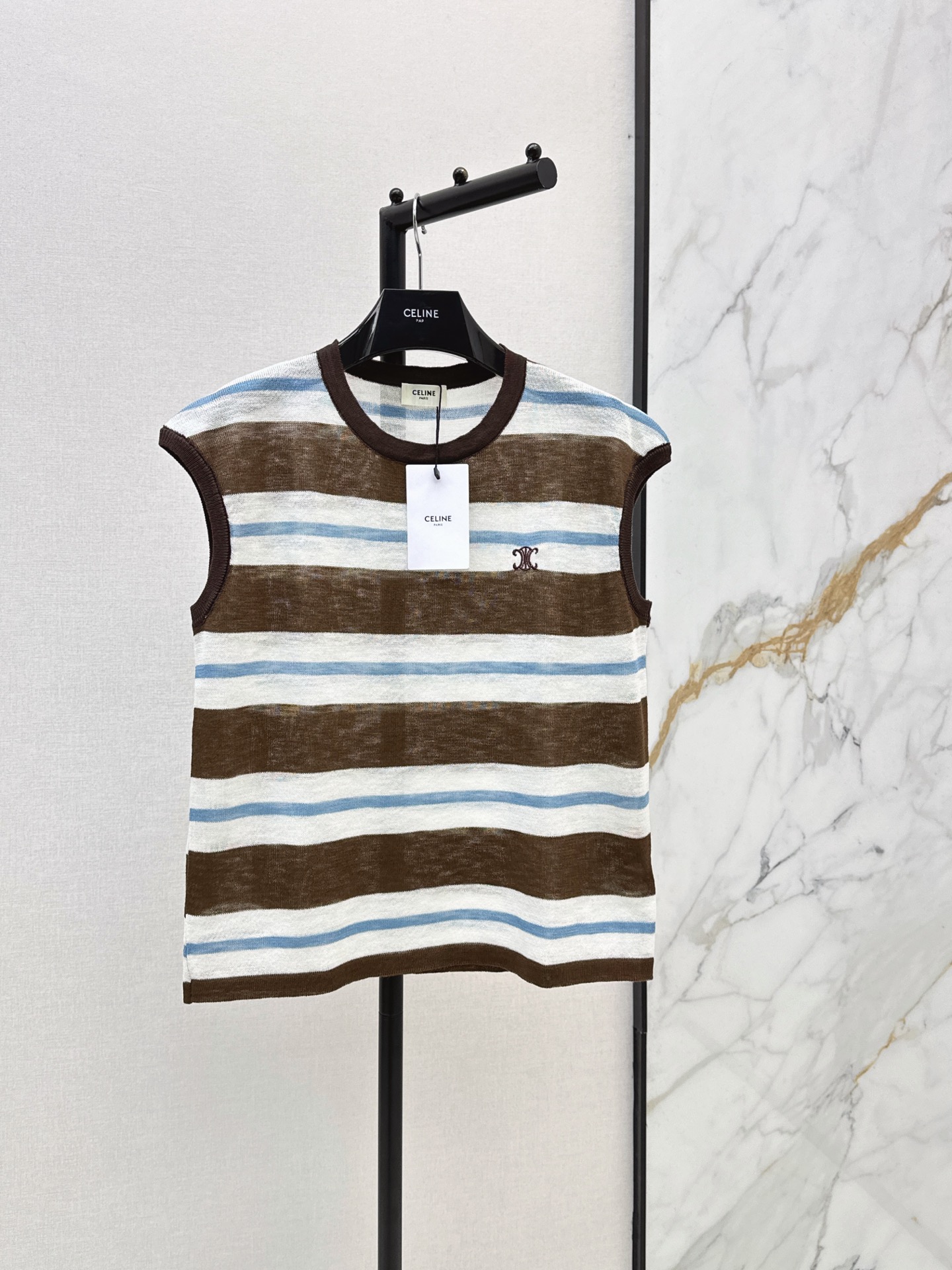 Celi New Color-block striped drop shoulder knitwear