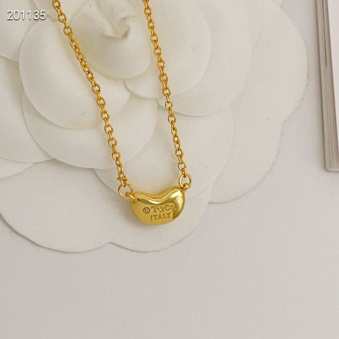 Tiffan New Gold Bean Necklace