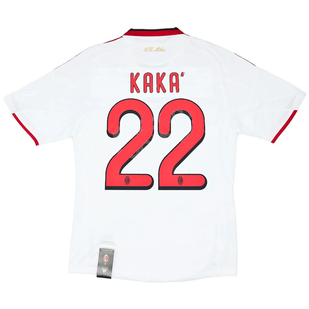 Kaka' #22 AC Milan 2009/10 Away Retro Soccer Jersey