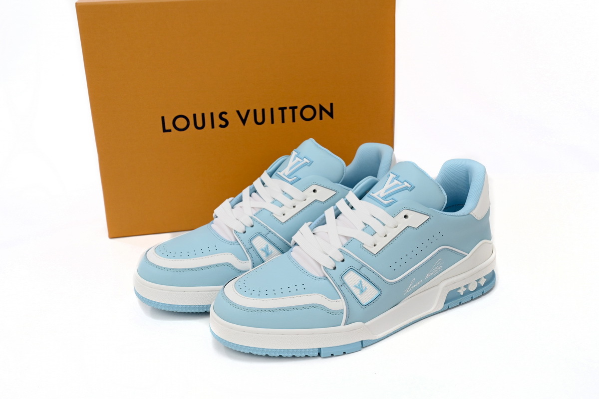Pkkicks God Batch LOUIS VUITTON Trainer Baby Blue 1AAHSJ