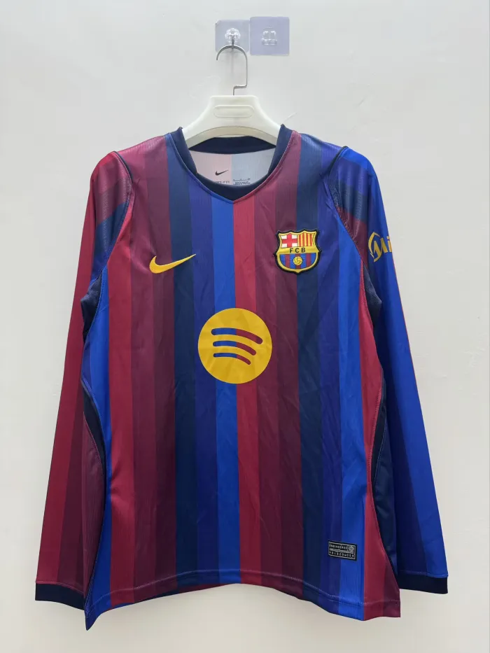 Barcelona Home Long Sleeves jersey Fan Version 26/27