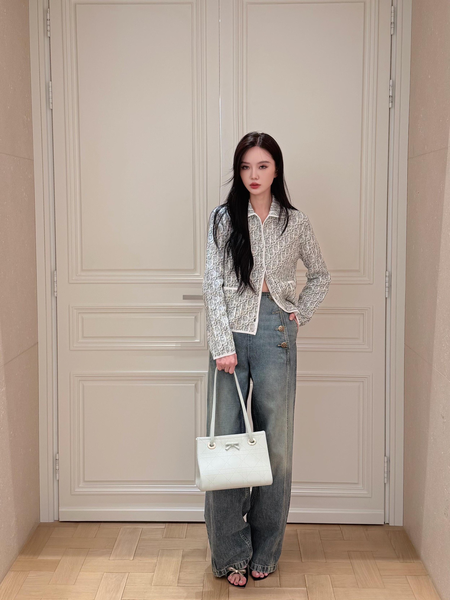 CD New Jacquard Knit Jacket