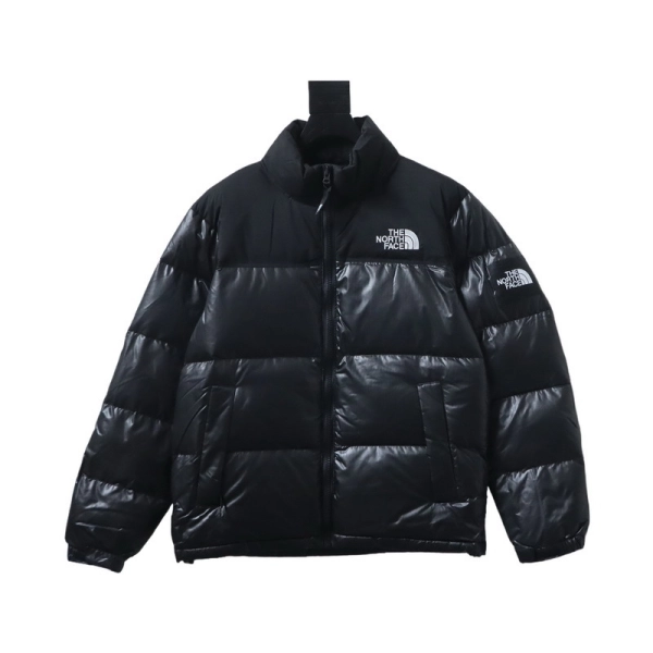 TheNorthFace Large checkered down jacket Black