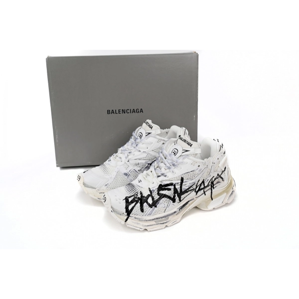 Balenciaga Runner White And Black Characters