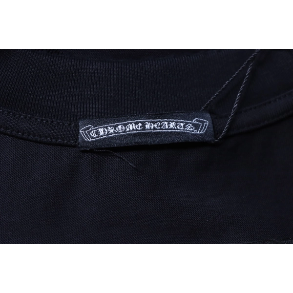 Chrome Hearts Cross Sanskrit Terry Patch Crew Neck T-Shirt black