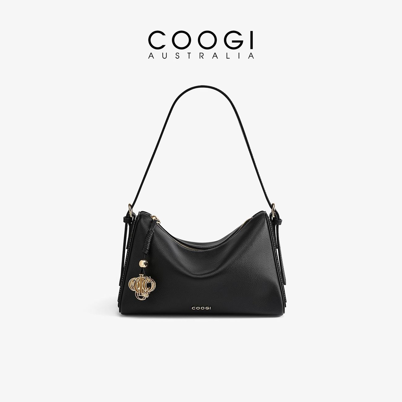 [COOGI] Women's Bag 2026 New Cowhide Hobo Bag Underarm Commuter Light Luxury Shoulder Bag Crossbody Bag Birthday Gift