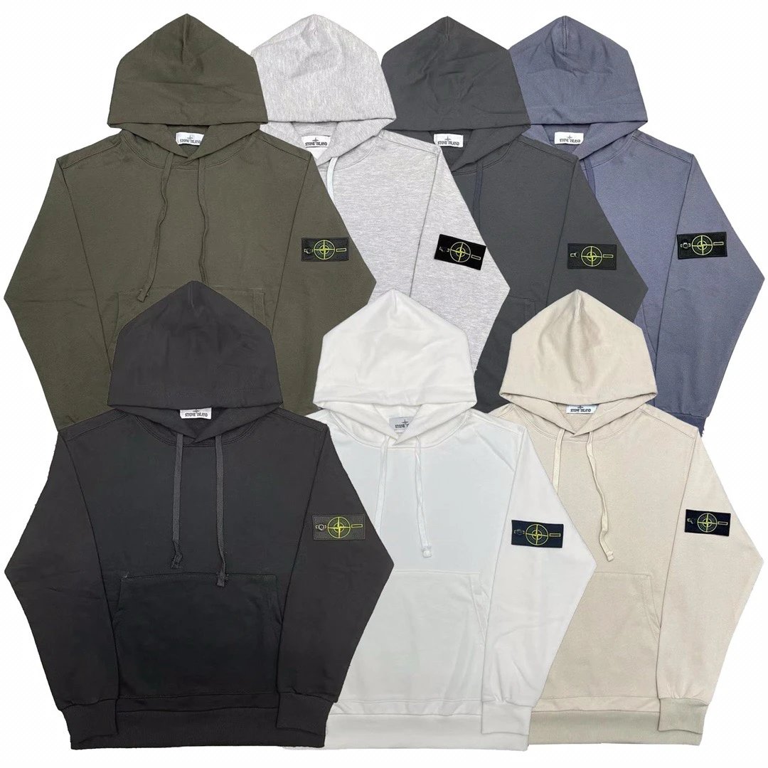 Multi-Color Stone Island Compass Badge Hoodie Combination Link