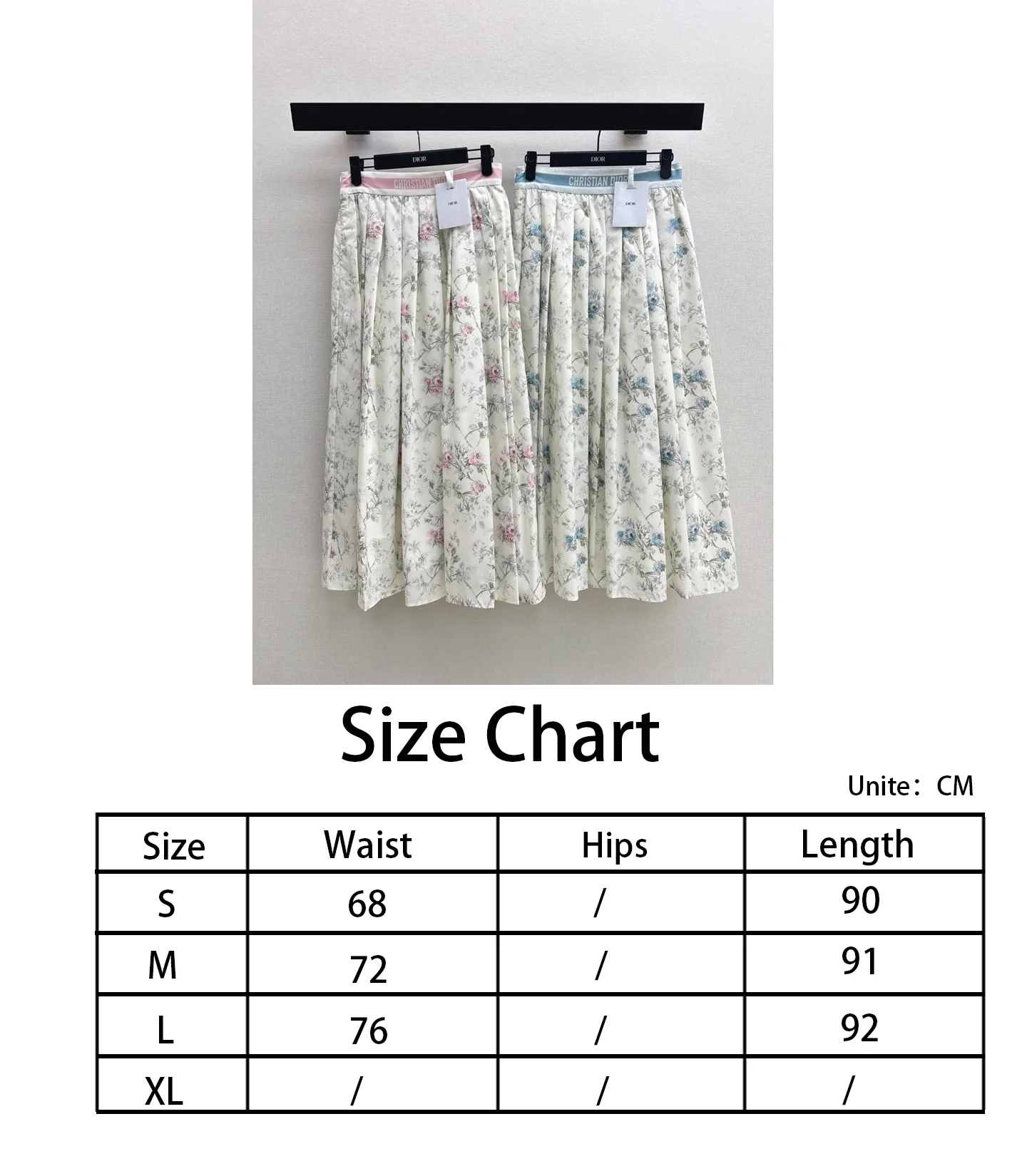 CD NEW print pleated skirts