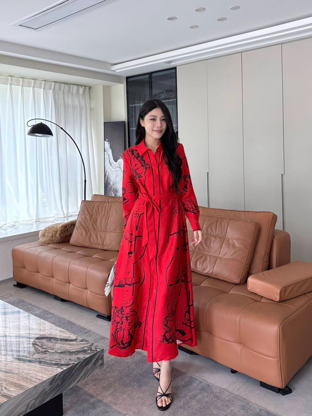 Herm New printed silk dress